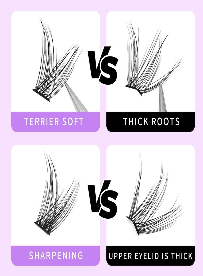 Bodermincer رموش صناعية فردية من بوديرمينسر 84 مجموعة د كيرل أسلوب طبيعي مكياج احترافي زراعة رموش مزيفة (20 مم) - Image 5