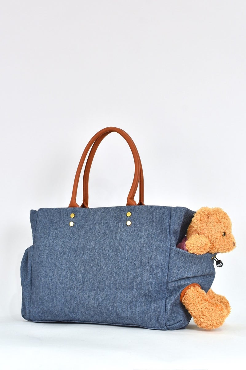 Elatae Teddy Bear Detailed Shoulder Bag Blue 17587  - Image 5