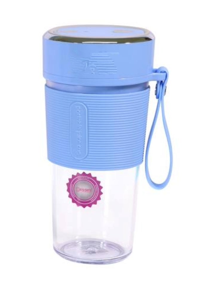 Dessini Regina Portable Blender, Shake and Glide Personal Blender, Rechargeable Mini Blender Blue