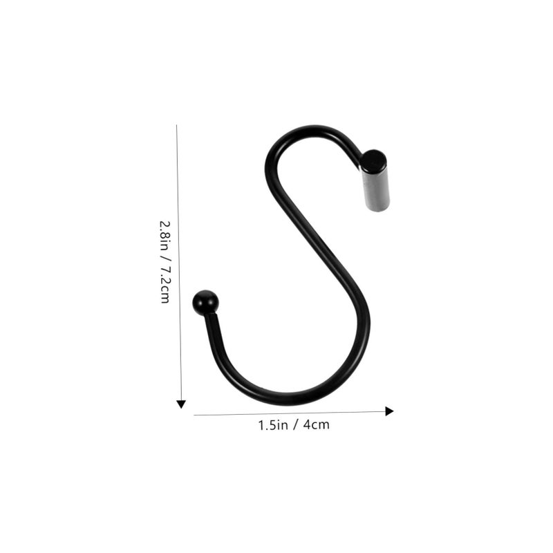 24 Pcs Iron Shaped Bathroom Shower Curtain Hooks Tieback Hangers For Drape Organization Easy Install Chrome - Image 3