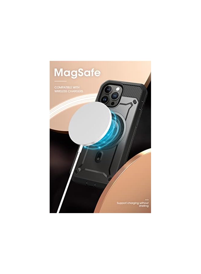 SupCase Unicorn Beetle MagPro Case for iPhone 14 Pro Max 6.7", [Compatible with MagSafe][Built-in Tempered Glass Screen Protector] Full Body Rugged Case with Kickstand & Belt-Clip - Image 4