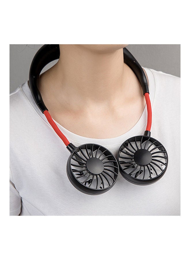 مروحة محمولة قابلة للشحن تعلق على الرقبة أسود - Image 5
