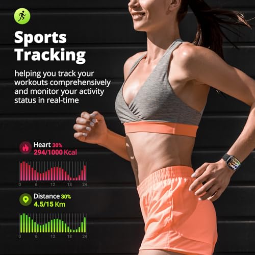 AkaGear Smart Watch with Music Playback, Camera Control, Dynamic Watch Faces, Health Monitoring, Activity Tracking, Compass, Message Alerts, Bluetooth Calling, AI Voice Assistant, Recording (Black) - Image 5