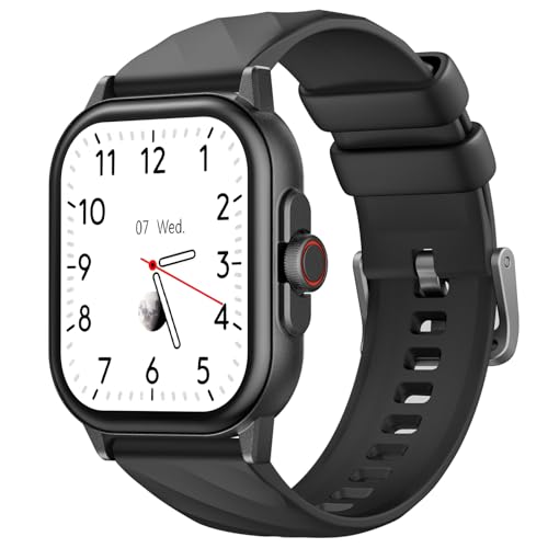 AkaGear Smart Watch with Music Playback, Camera Control, Dynamic Watch Faces, Health Monitoring, Activity Tracking, Compass, Message Alerts, Bluetooth Calling, AI Voice Assistant, Recording (Black) - Image 1