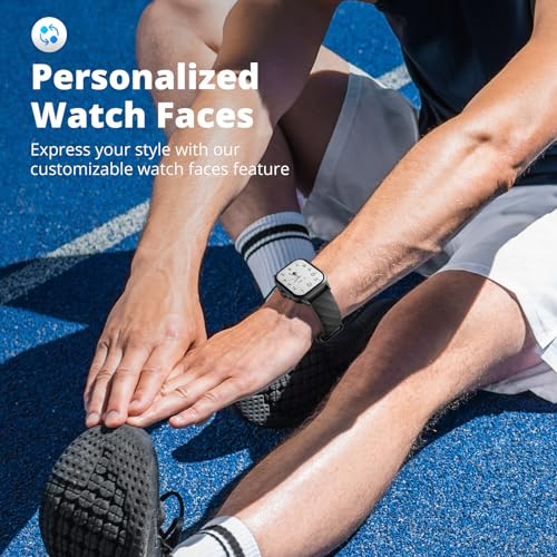 AkaGear Smart Watch with Music Playback, Camera Control, Dynamic Watch Faces, Health Monitoring, Activity Tracking, Compass, Message Alerts, Bluetooth Calling, AI Voice Assistant, Recording (Black) - Image 4