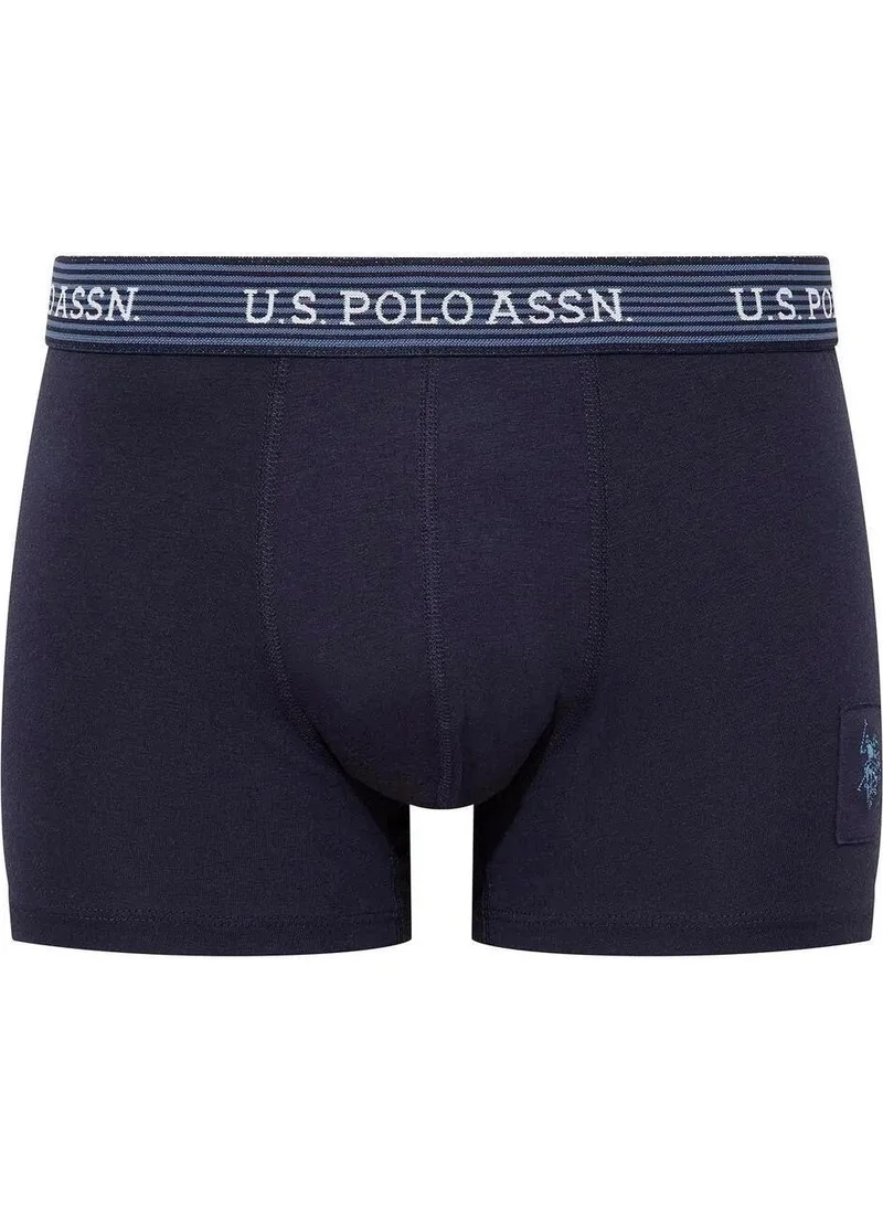 U.S. Polo Assn. 80515 Men's Cotton 3-Pack Boxer-Indigo-navy-printed