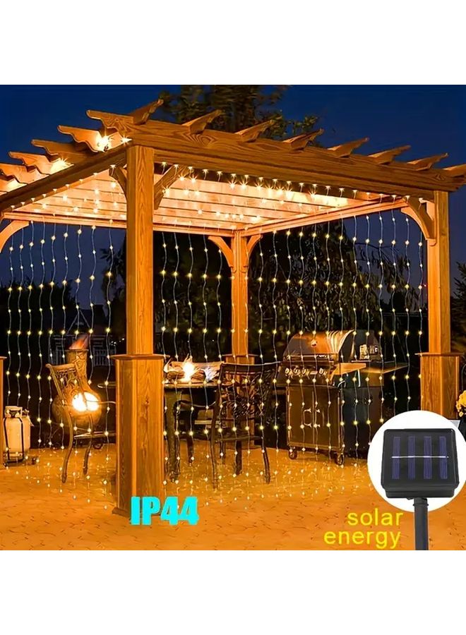 Solar Firecracker Lights 3X3 300LEDs 8 Lighting Modes White Outdoor Street Lamp - Image 5