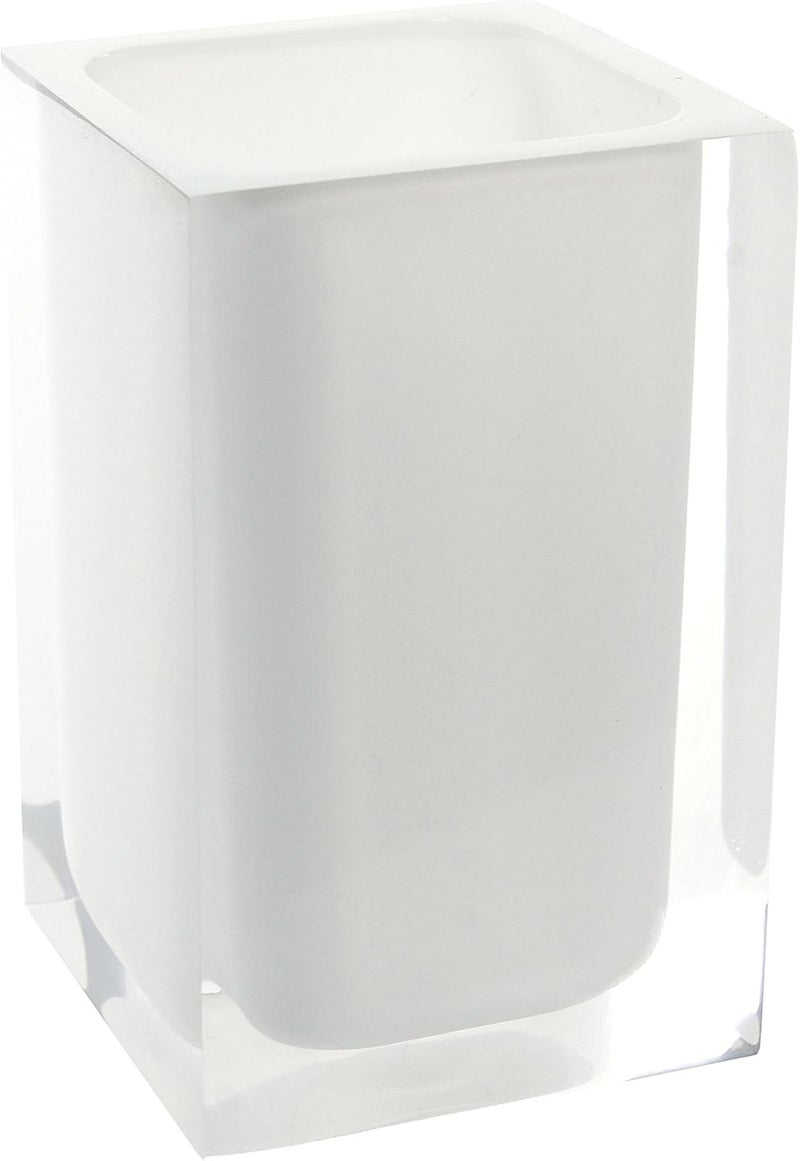 Rainbow Square Toothbrush Holder, White