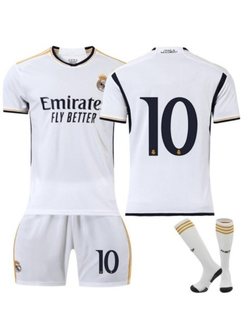 Kids Football Jersey Set, No.10 Football Soccer Jersey, Football Soccer Jersey Tracksuits Kit for Kids Youth