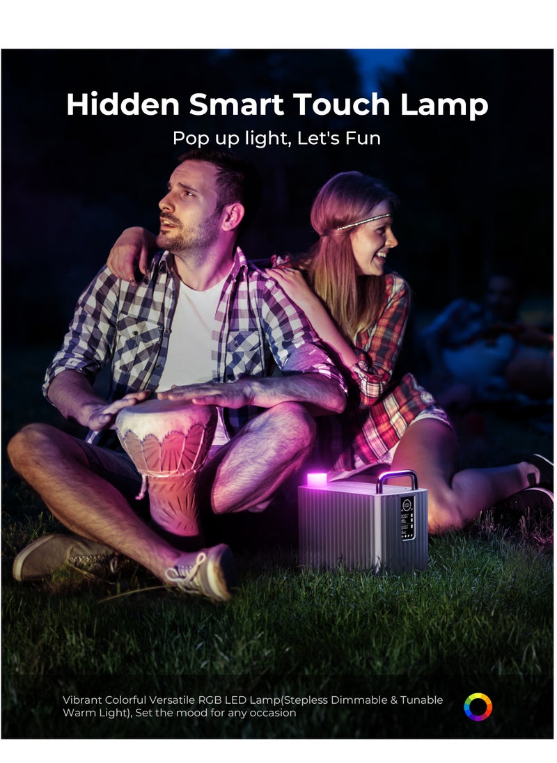 VOLTME Portable Power Station 600W (1200W Surge), 577.2Wh/156000mAh LiFePO4 Battery Backup Generator, Fast Charging Solar Generator (Panel Not Included) with LED Light, Ideal for Home Use, Outdoor Camping, RVs, Travel, Hunting, Emergency Power, and Power Outages  - Image 5