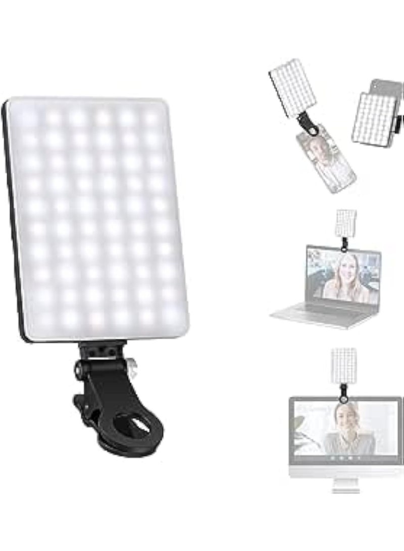 Cazadora Professional LED Selfie Ring Light | 60 High-Power LEDs | Portable Clip-On Illumination for Smartphone, Tablet, and Laptop | Built-in 2000mAh Rechargeable Battery | 3 Dimmable Light Modes (Cool, Warm, Bi-Color) | USB-C Fast Charging | Universal Compatibility for Content Creation, Live Streaming, Makeup Application, Zoom Video Conferencing, and High-Quality TikTok/Vlog Videos | Compact and Lightweight Design with Front & Back Clip Technology for Flawless Photography and Videography on iPhone, Android, MacBook, and PC – Essential Creator Kit in Sleek Black - Image 1