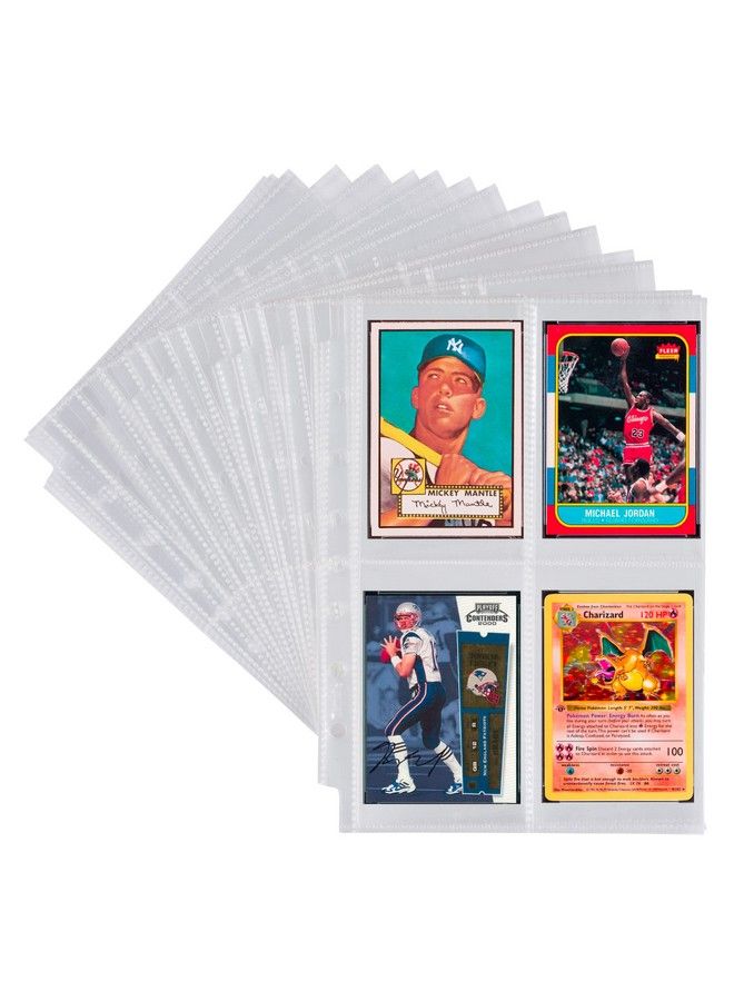 Samsill 4 Pocket Trading Card Sleeve Protectors 50 Pack Fits 3 Ring Mini Binders 200 Side Loading Pockets Holds 2.5 X 3.5 Inch Cards Game Cards Business Cards Sport Cards  - Image 3