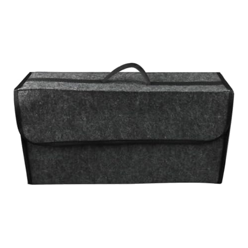 STHIRA® Portable Felt Car Boot Organizer Utility Car Organiser And Storage with Handle Space-saving Folding Car Trunk Organizer for Car Accessories, Gadget, Multi-Purpose Car Tool Kit Bag, 50x15x24cm - Image 1