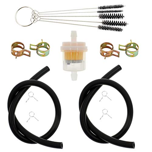LIYYDS 1/4 Inch Fuel Line Oil Gas Filter Hose Petrol Pipe Tube for Motorcycle ATV Quad Scooter Go Kart Mini Chopper Moped Pit Dirt Racing Bike Lawn Mower Propel Generator Water Pump Hedge Trimmer - Image 1