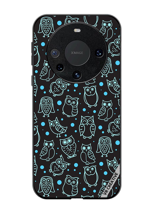 VR CREATIVE Protective Case Cover For Huawei Mate 60 Pro Plus Night Owl Stroke Design Multicolour - Image 1