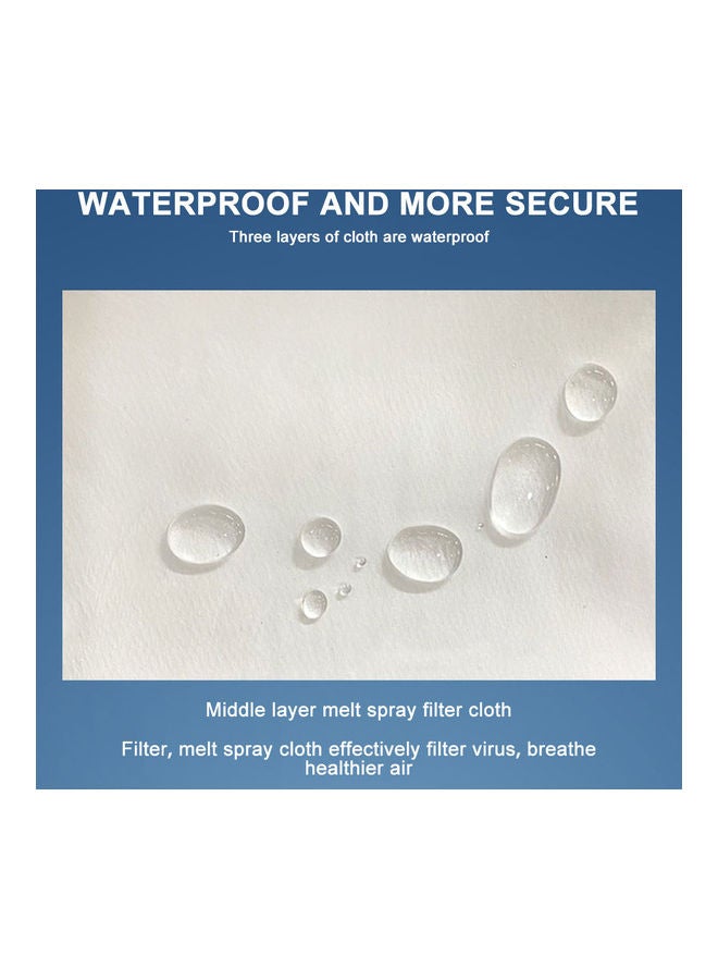 NIBEMINENT Non-Woven Fabric Melt-Blown DIY Close Skin Cloth Mask White 5 x 2cm  - Image 5