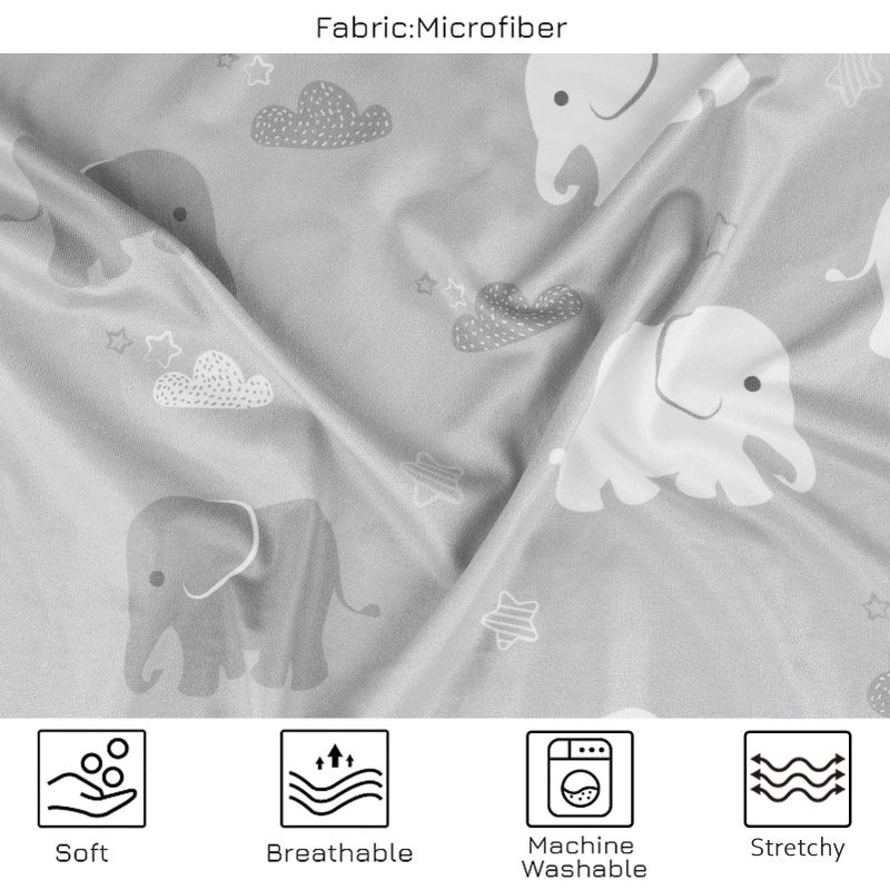 TANOFAR Nursing Cover Breastfeeding, Multi-use Baby Car Seat Covers Boys, Infant Stroller Cover, Stretchy Carseat Canopy, Soft Breathable, Elephant - Image 2