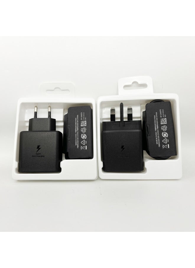 45W Original British Charger Is Suitable For Samsung Fast Charging Head European 5A Data Cable 1.8 Meters Suit-Color:45W British Specification Head 1.8M Line Packaging