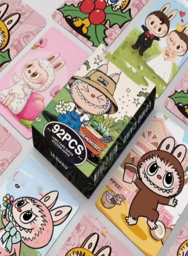 Labubu Collector's Box: 60PCS Double-Sided Matte LOMO Cards + 32PCS  Stickers  - Image 1