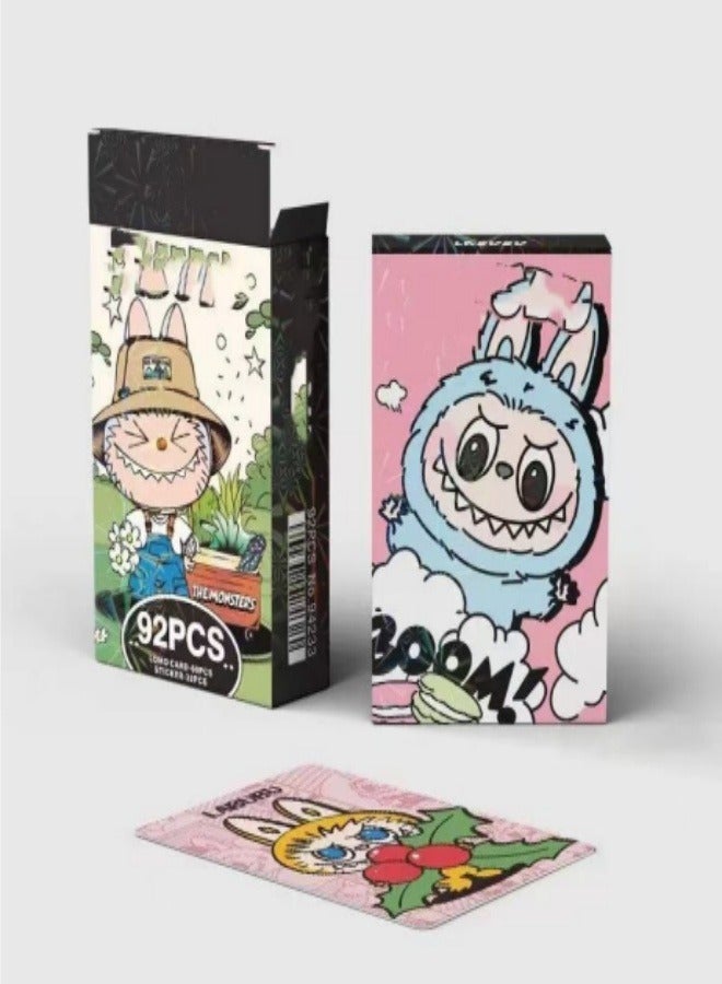 Labubu Collector's Box: 60PCS Double-Sided Matte LOMO Cards + 32PCS  Stickers  - Image 3