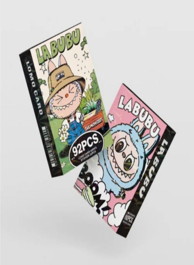 Labubu Collector's Box: 60PCS Double-Sided Matte LOMO Cards + 32PCS  Stickers  - Image 5