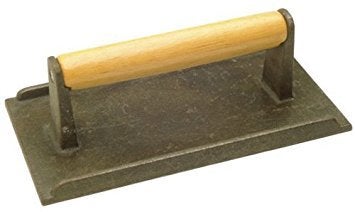Libertyware Cast Iron Steak Weight & Bacon Press, 1-Pack, Black