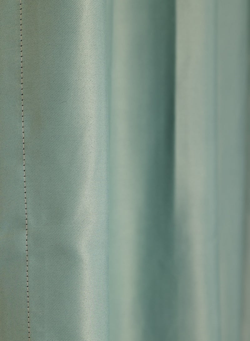 Curtains & Rods Flafy Luxury Blackout Curtains - Thermal Insulated Room Darkening Fabric - Smart Multi-Way Header for Three Hanging Options (300cm W × 280cm L, Mint) - Image 3