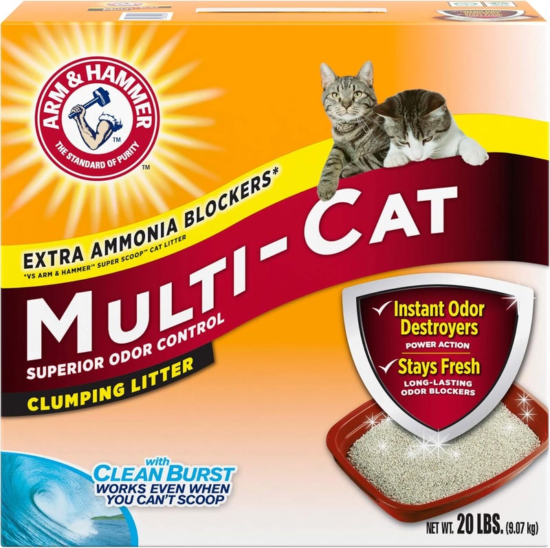 Arm & Hammer MultiCat Clumping Litter, Scented 20lb Box - Image 1