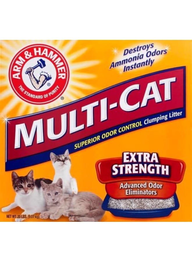 Arm & Hammer MultiCat Clumping Litter, Scented 20lb Box - Image 2