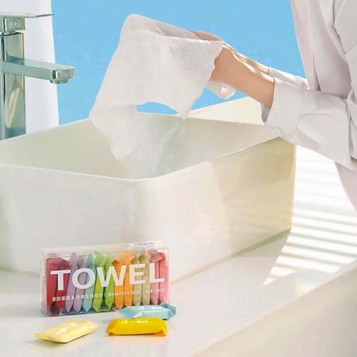 HEXONIQ® Coin Tissue Papers | Compressed Towels Tablet | Cotton Face Towels | Camping Wipes | Toilet Paper Tablets | For Home, Beauty and Outdoors | Larger, Stronger, Softer & Odor Free, Pack of 14 - Image 5