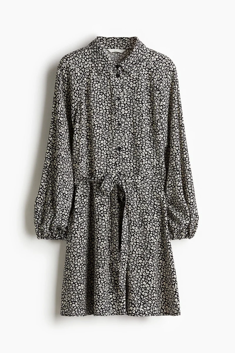 H&M Balloon-sleeved shirt dress