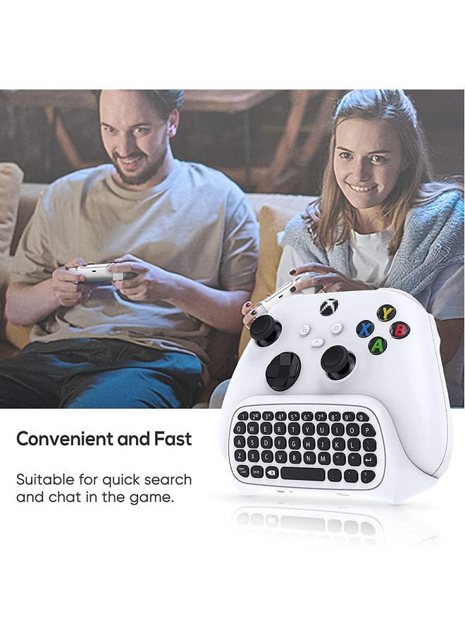 Generic - Controller Keyboard for Xbox Series X/ S/ for Xbox One/ One S, Wireless Bluetooth Gaming Chatpad Keypad with USB Receiver, Built-in Speaker & 3.5mm Audio Jack for Xbox Series X/ S/ One/ One S, White - Image 1