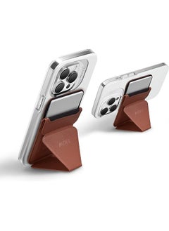 MOFT حامل محفظة لهاتف iPhone 14/13/12 Series المتوافق مع 3 زوايا عرض، بني سيينا  - Image 1