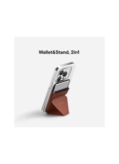 MOFT حامل محفظة لهاتف iPhone 14/13/12 Series المتوافق مع 3 زوايا عرض، بني سيينا  - Image 5