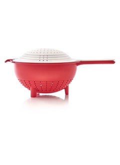 Tupperware Red*White Double Colander
