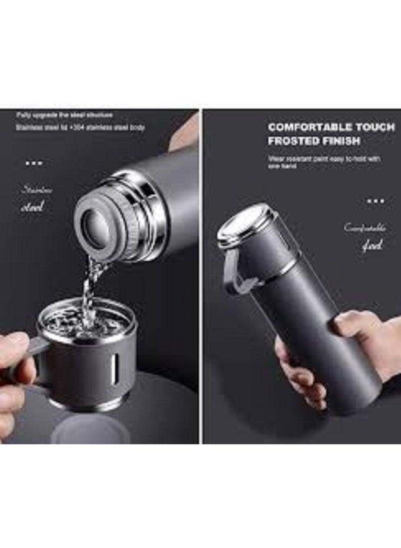 Stainless Steel Vacuum Flask Set with 3 Cups - Image 4