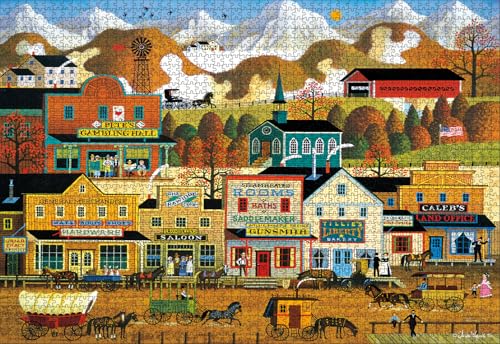Buffalo Games Charles Wysocki Petes Gambling Hall 2000 Piece Jigsaw Puzzle for Adults Challenging Puzzle Perfect for Game Nights Finished Size is 3850 x 2650 - Image 1
