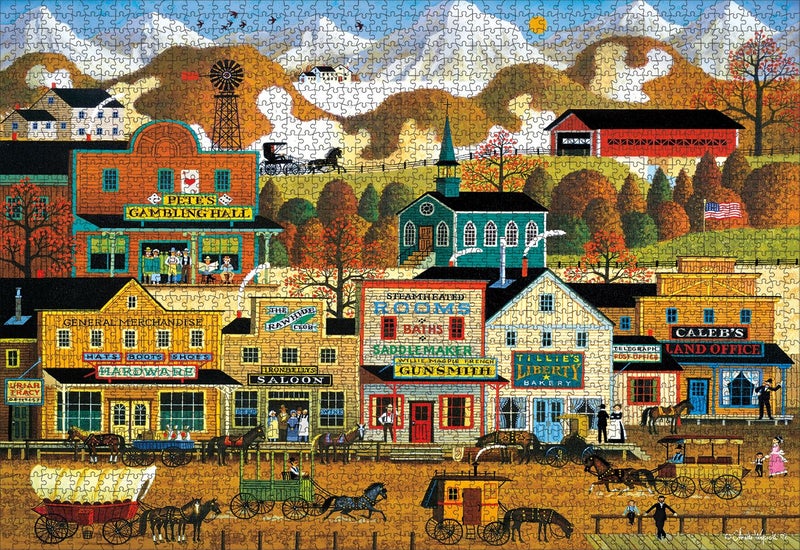 Buffalo Games Charles Wysocki Petes Gambling Hall 2000 Piece Jigsaw Puzzle for Adults Challenging Puzzle Perfect for Game Nights Finished Size is 3850 x 2650 - Image 3