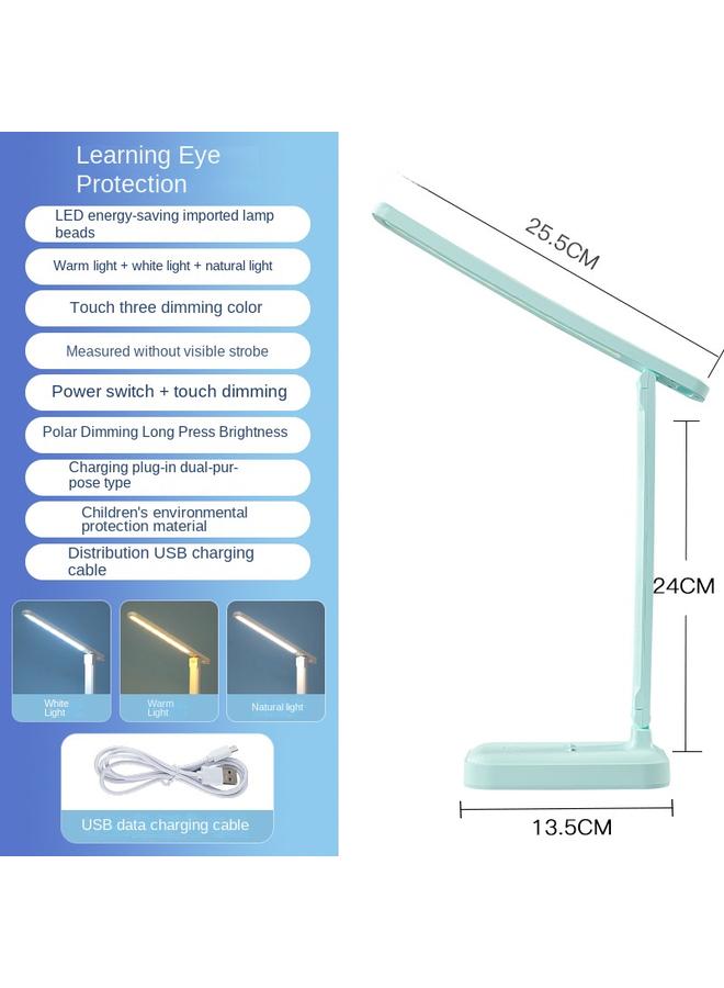 Bluejw New Lamp Touch Dimming Color Eye Protection Desk Student Dormitory Charging Learning Children Bedroom Bedside Lamp - Image 1