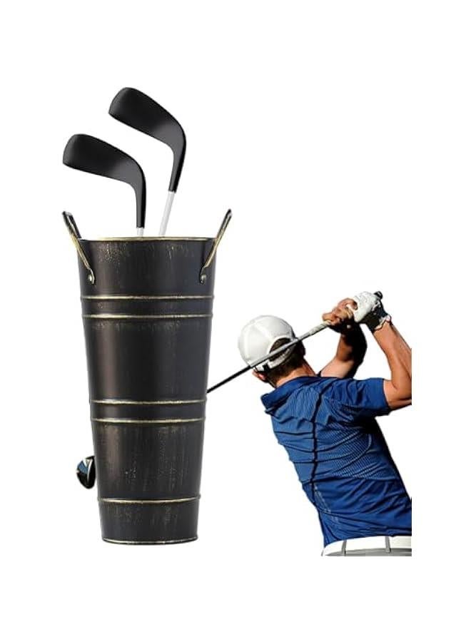 ZQA Umbrella Storage Bucket Metal Umbrella Stand Holder Decorative Vase Flowerpot Rack for Home Living Room Office Decor, 7.5x25.5cm, Black  - Image 5