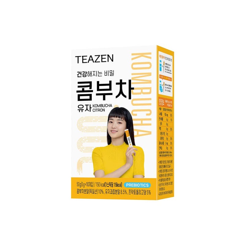 SEOUL TEAZEN KOMBUCHA CITRON, 50 GM, 10 STICKS, PROBIOTICS & PREBIOTICS. - Image 1