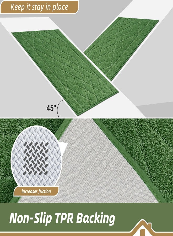 BEQHAUSE Kitchen Mats for Floor 2PCS, Kitchen Rugs Non-Slip Washable, Kitchen Runner Rug Absorbent and Stain Resistant, Floor Mat for Kitchen, Laundry & Sink, 20"x30"+20"x48", Green - Image 5