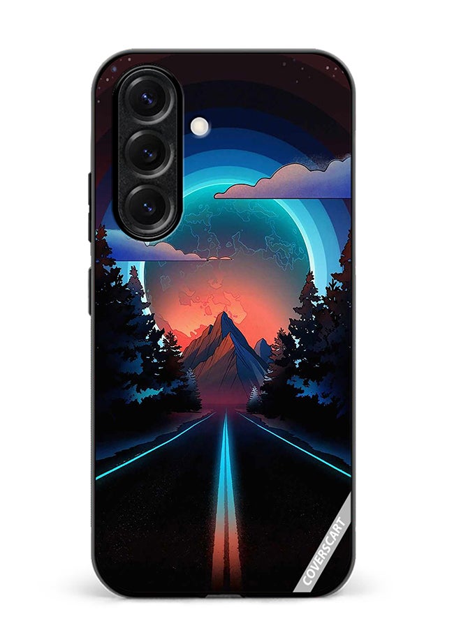 Protective Case Cover For Samsung Galaxy S25 Road To Paradise Design Multicolour