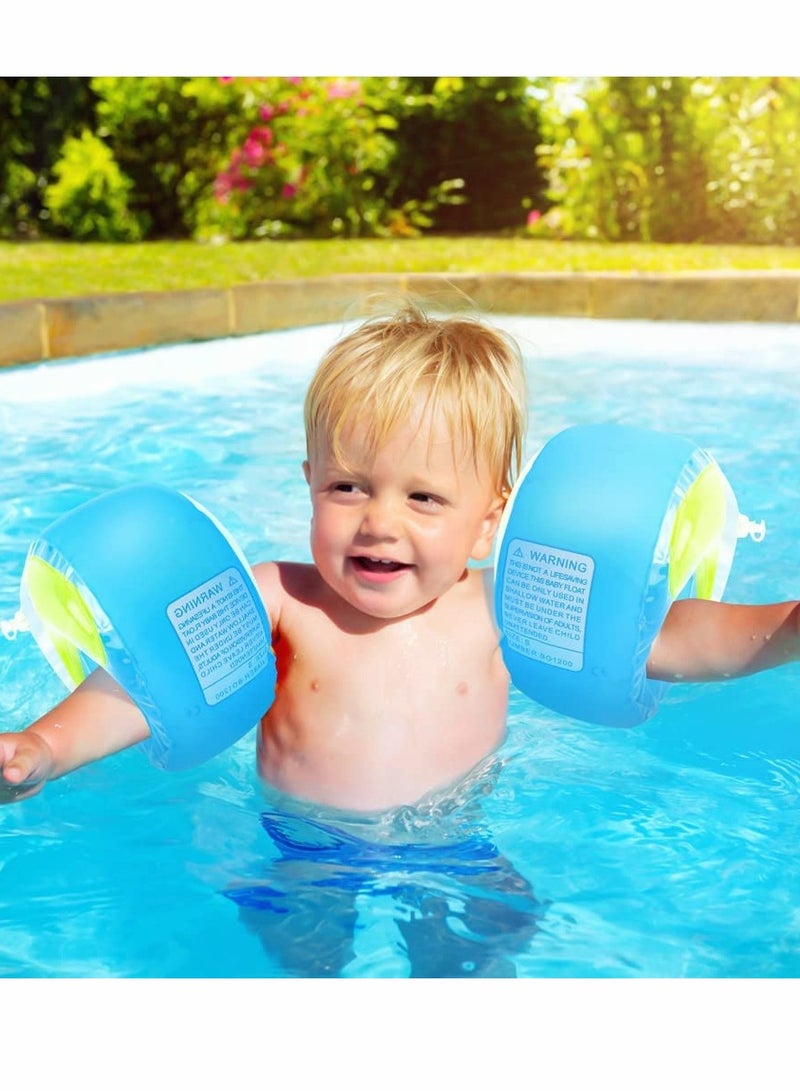 كابتن تيك Thickened Inflatable Swimming Arm Ring, A Pair of Children's Adult Water Pool Playing Swimming Ring for Boys Girls Beginners (Arm Ring Diameter 3.15 Inches) - Image 5