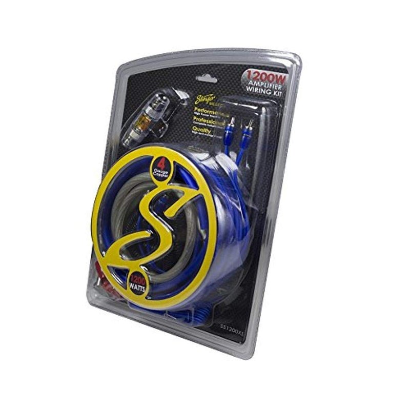 Stinger 4-Gauge Copper Amplifier Wiring Kit, 1200 Watt Sub Wiring Kit, Complete Amp Wiring KIt for Complete Installation (4 Gauge - 1200 Watt) - Image 2
