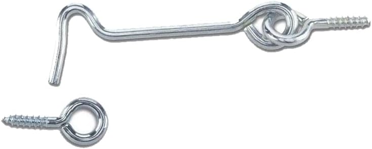 WOOCH 4 Pack 1.5-Inch Swivel Cabin Hook and Eye Latch – Carbon Steel Door and Window Lock with Mounting Screws, Rust-Resistant for Gate, Closet, Shed, Cabinet - Image 4