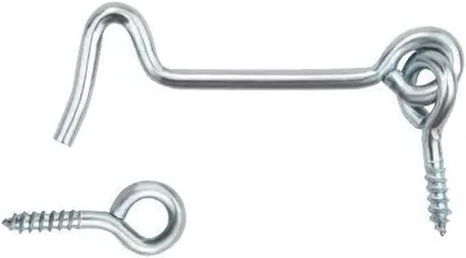 WOOCH 4 Pack 1.5-Inch Swivel Cabin Hook and Eye Latch – Carbon Steel Door and Window Lock with Mounting Screws, Rust-Resistant for Gate, Closet, Shed, Cabinet - Image 5
