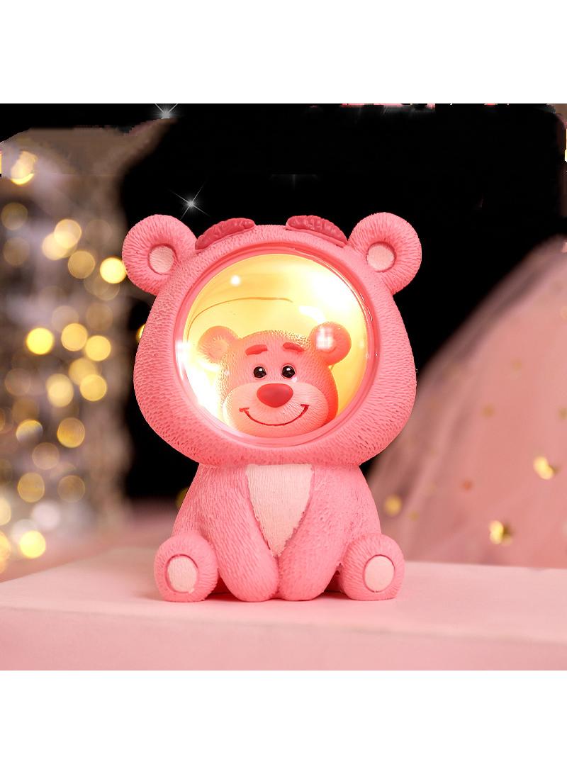 Strawberry Bear Decorative Lantern Birthday Gift Small Night Lantern Creative Atmosphere Lantern