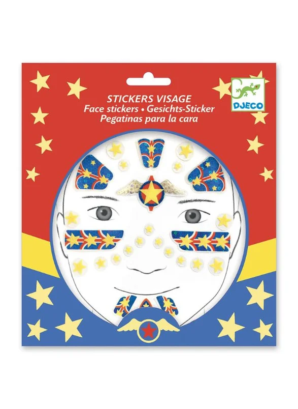 DJECO Superhero Face Stickers