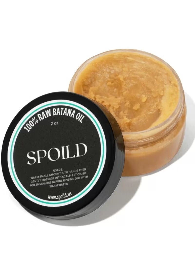 SPOILD Raw Batana Oil for Hair Growth - Sourced from Honduras - Dr. Sebi Approved - 100% Organic and Unrefined - For Thicker, Stronger Hair - 2oz. - Image 1